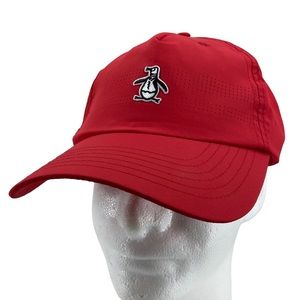 New Original PENGUIN Baseball Hat Cap Strapback Adjustable Red